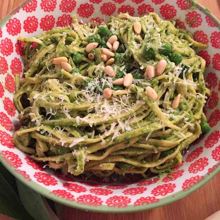 Ramp Pesto with Spring Peas