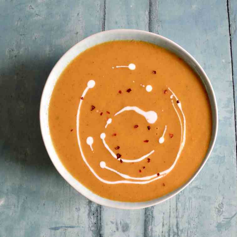 Sweet Potato, Tomato and Courgette Soup