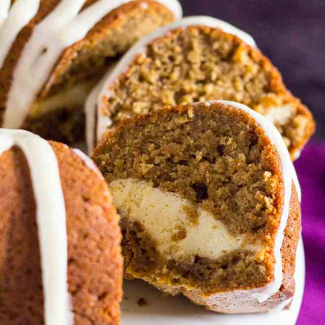 Cheesecake Swirl Carrot Bundt Cake