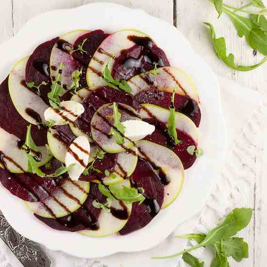 Green apple and beetroot carpaccio