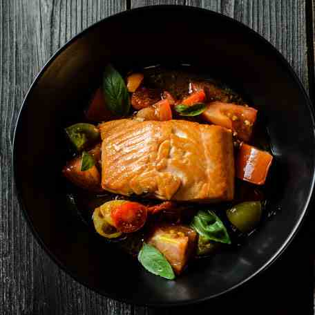 salmon sauce vierge