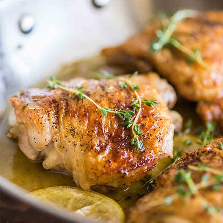 Crispy Lemon Chicken Thighs