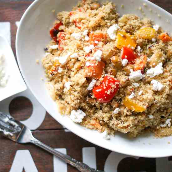 Whole wheat Cous Cous with Roasted Vegetab