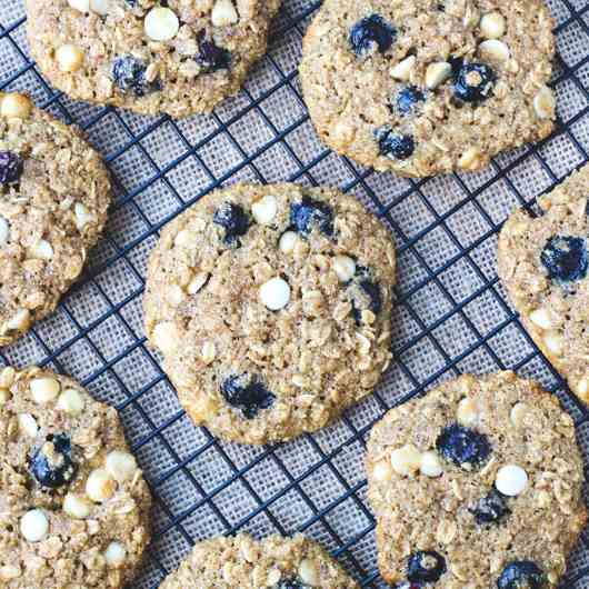 Blueberry and White Chocolate Chip Cookies