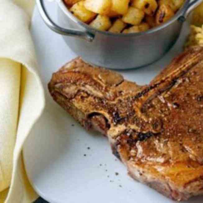 Best T Bone Steak with Hash Browns