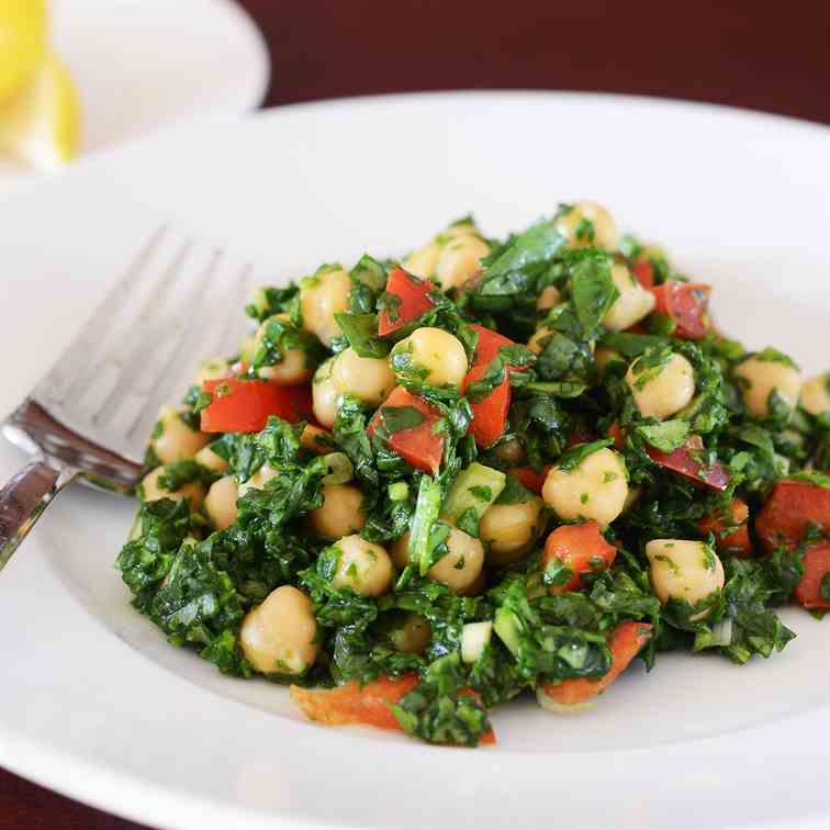 Chickpea Spinach Salad