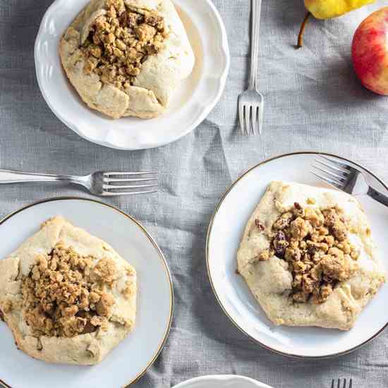 Apple - Pear Galettes with Streusel