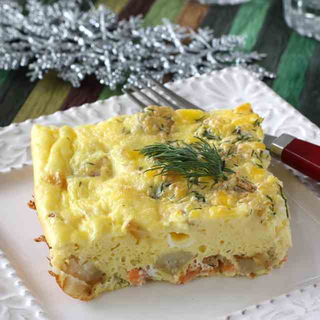 Smoked Salmon Egg Casserole w/Potatoes