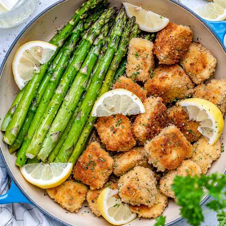 Garlic Butter Chicken Bites With Lemon Asp