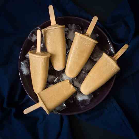 Peach banana popsicles