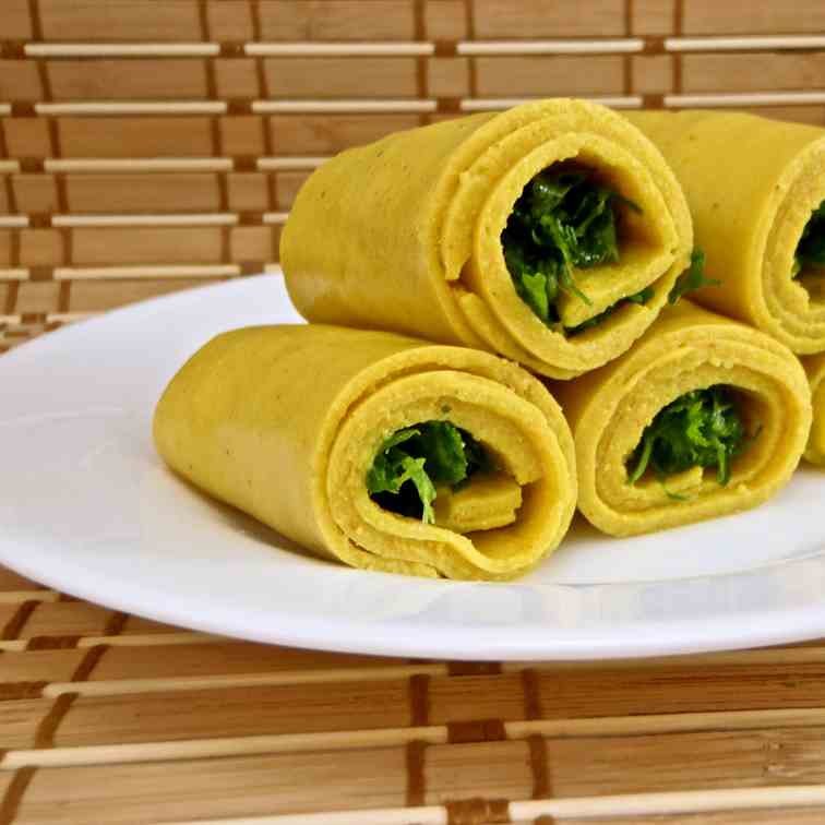 Khandvi (Chickpea Roll Up)