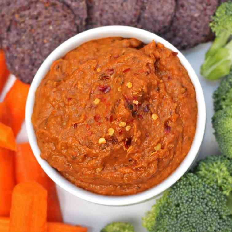 Roasted Eggplant - Red Pepper Dip 