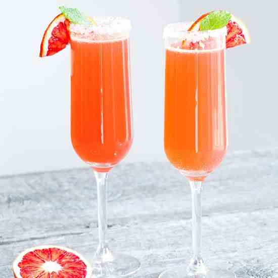 Cointreau fizz blood orange cocktail