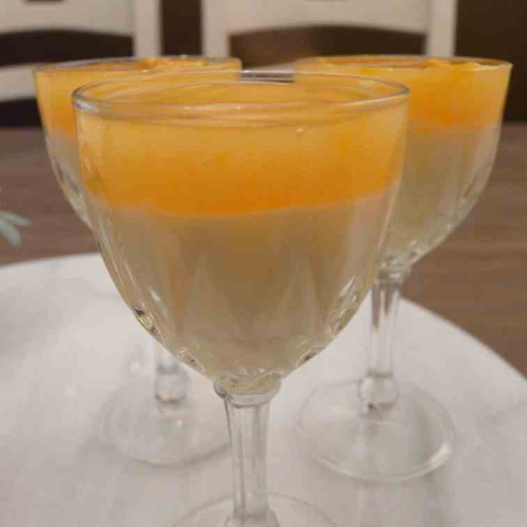 Soy Milk Pudding with Orange Sauce