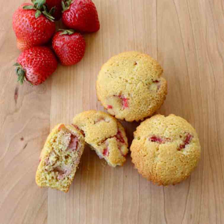 Strawberry Corn Muffins