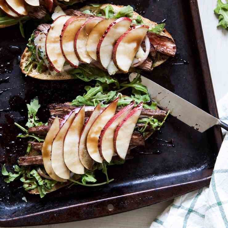 Open-Faced Balsamic Steak Sandwiches