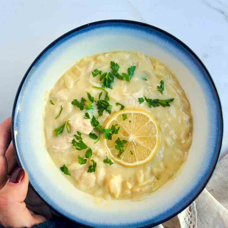 Yiayia's avgolemono soup