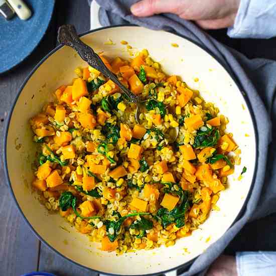 Butternut Squash Barley Risotto