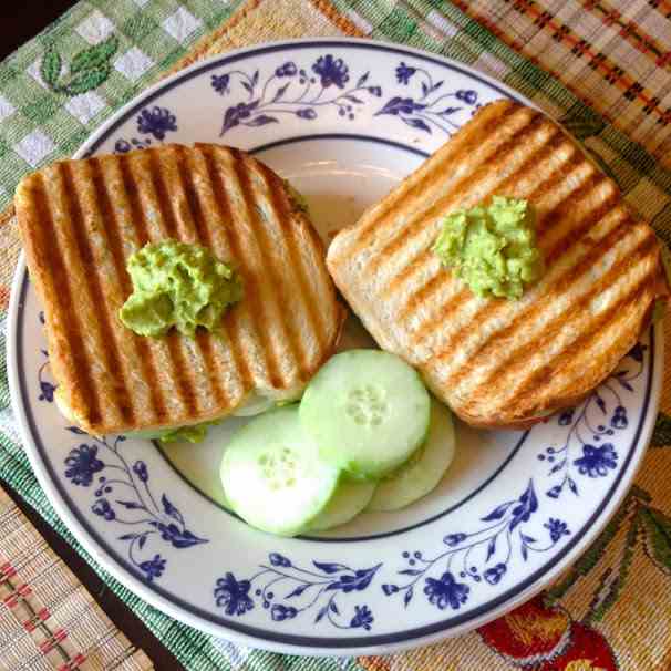 Panini w/ Garlic Avocado Butter