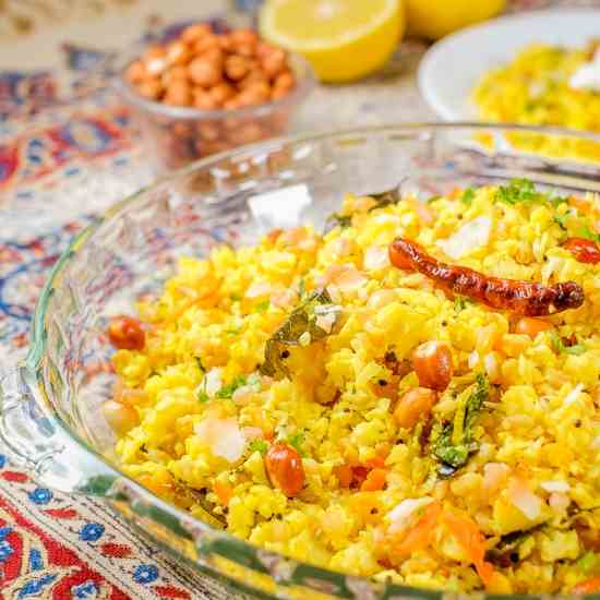 Cauliflower Lemon Rice (Indian Style)