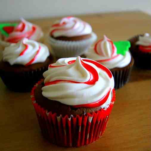 Peppermint Swirl Cupcakes