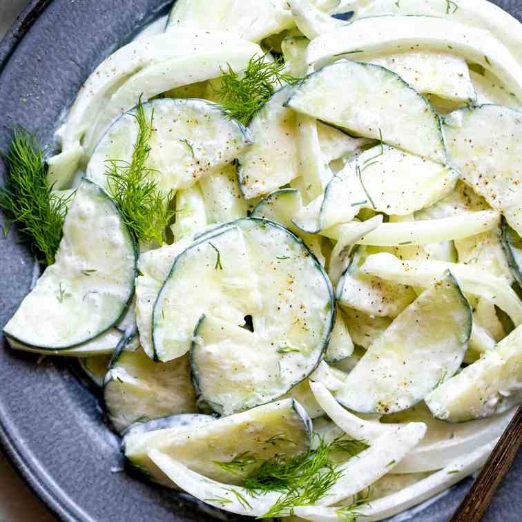 Low Carb Keto Cucumber Salad 