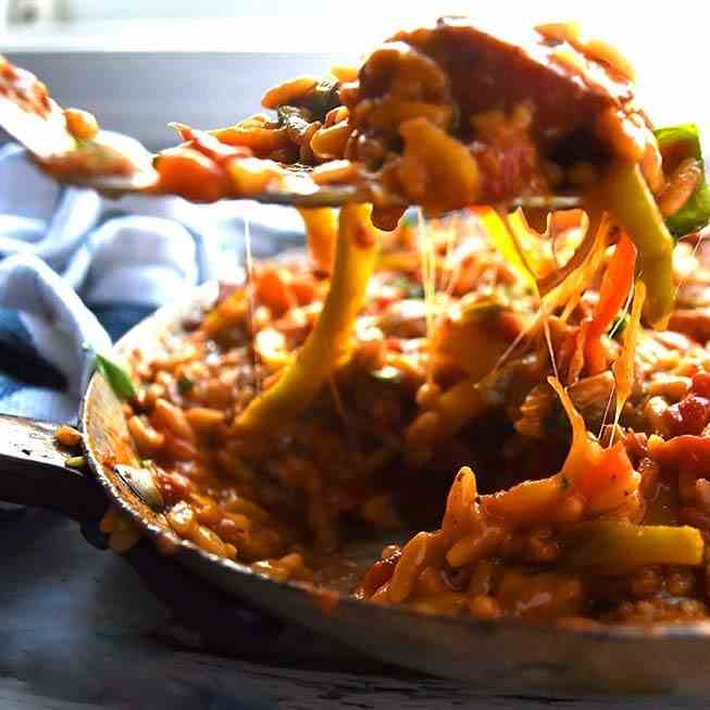 One Pan Orzo With Sausage And Peppers