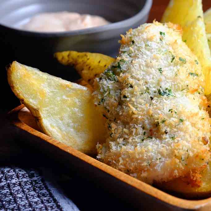 Asian Baked Fish and Chips