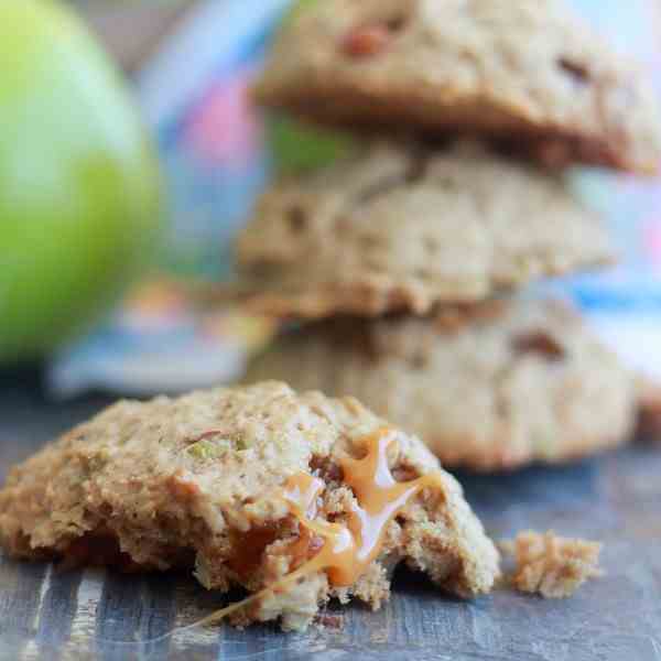 Whiskey Caramel Apple Cookies