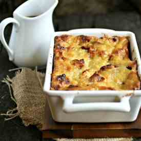 Bread Pudding w/Salted Chocolate Rum Sauce