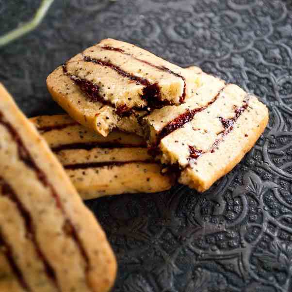 Poppy seed Ribbon Cookies.