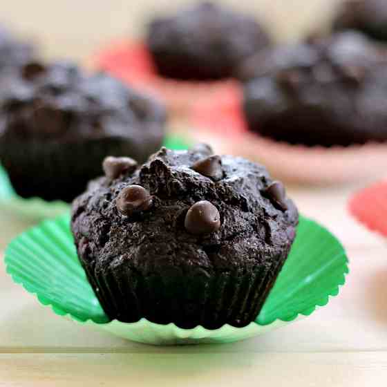 Orange-Scented Dark Chocolate Muffins