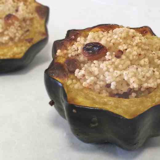 Acorn squash with couscous filling