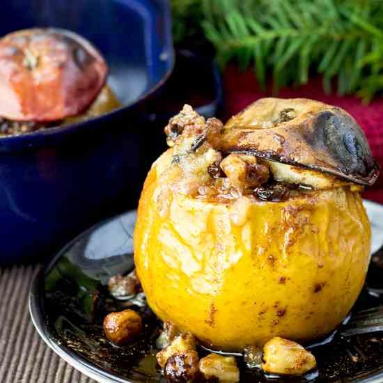 Baked Apples with a Cinnamon Nut Stuffing