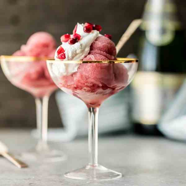 Pomegranate Champagne Sorbet