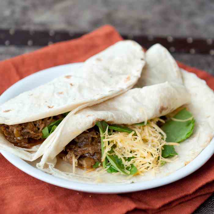 Slow Cooker Goat {or beef} Tacos