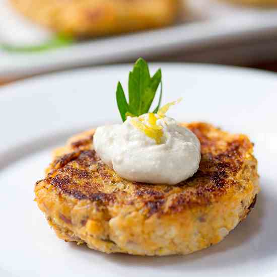 Sweet Potato Cauliflower Cakes 