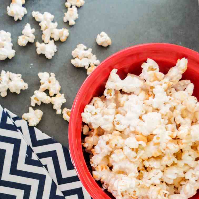 Coconut Sriracha Popcorn