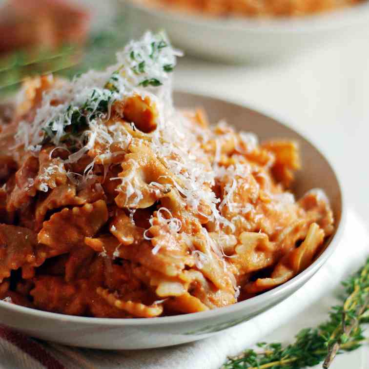 Creamy Ricotta Tomato Sauce with Farfalle