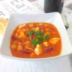  Spanish chickpea stew with chorizo