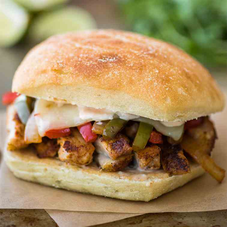 Chicken Fajita Sandwiches