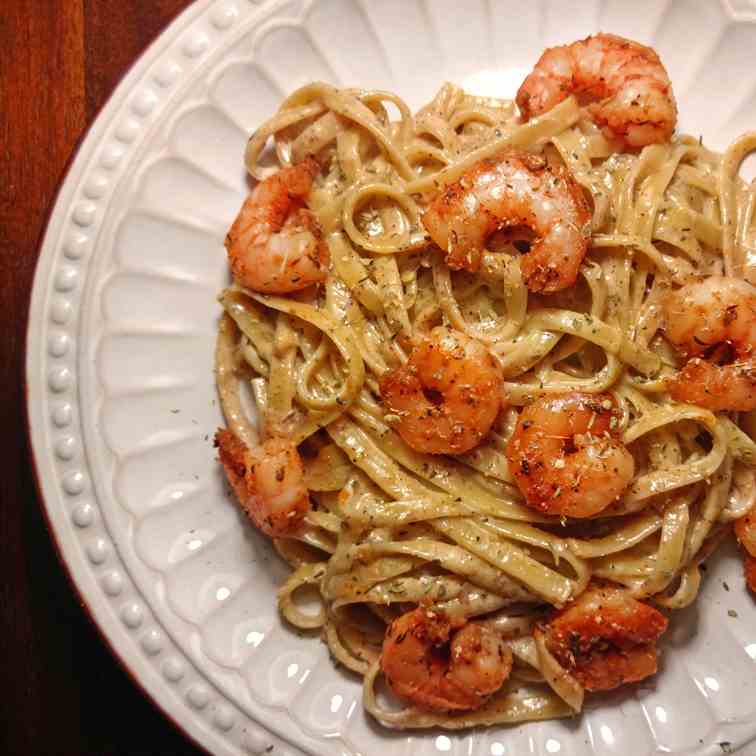 Creole Shrimp Fettuccine Alfredo