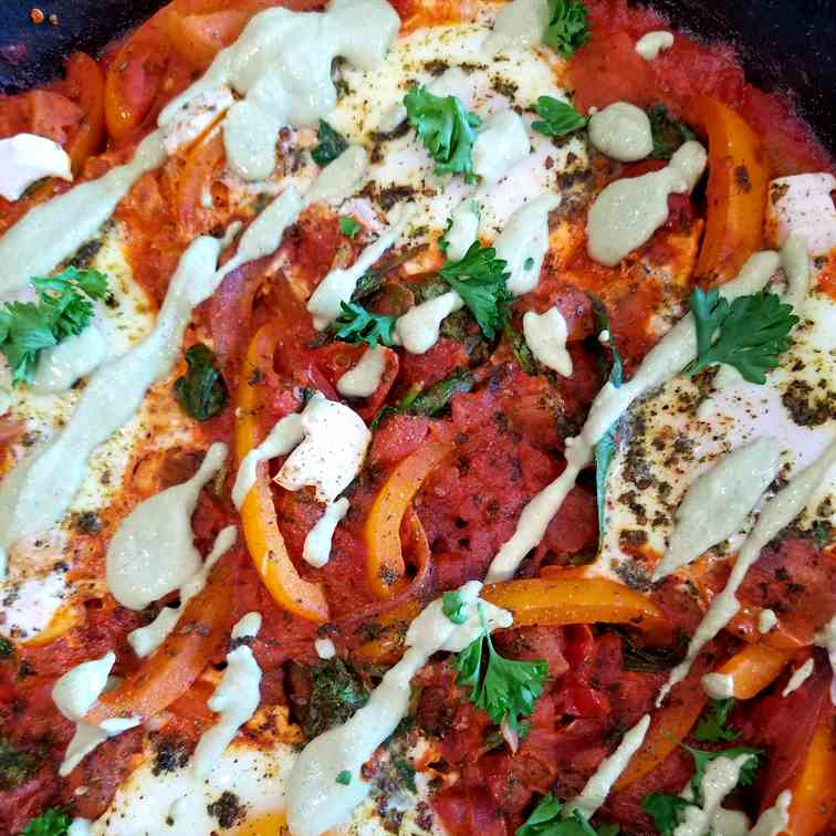 Spicy, Saucy Shakshuka (Gluten Free)