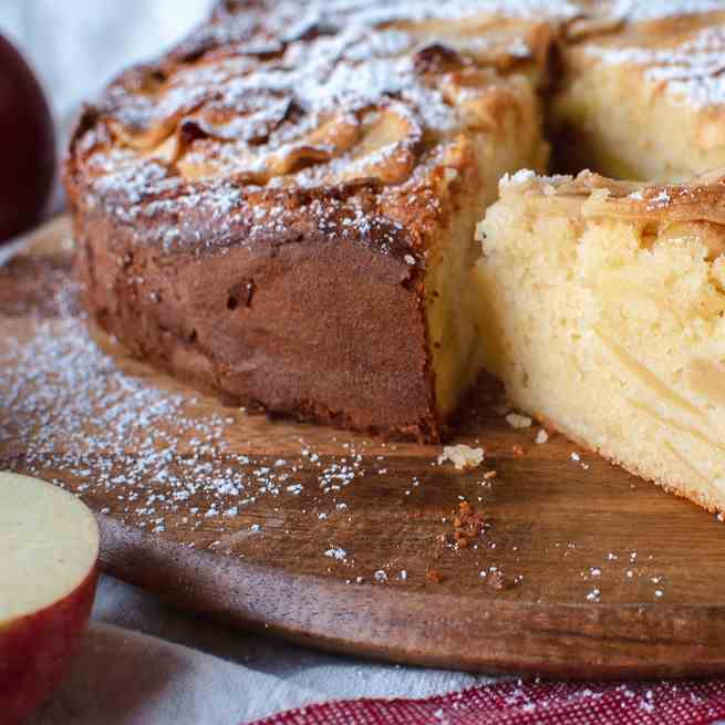 Moist Apple Cake loaded with apples