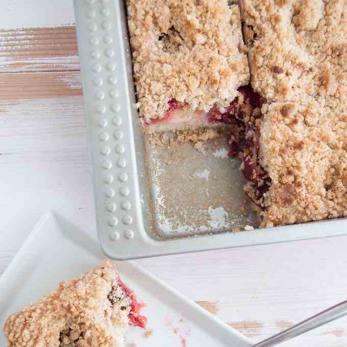 Plum Cinnamon Streusel Cake