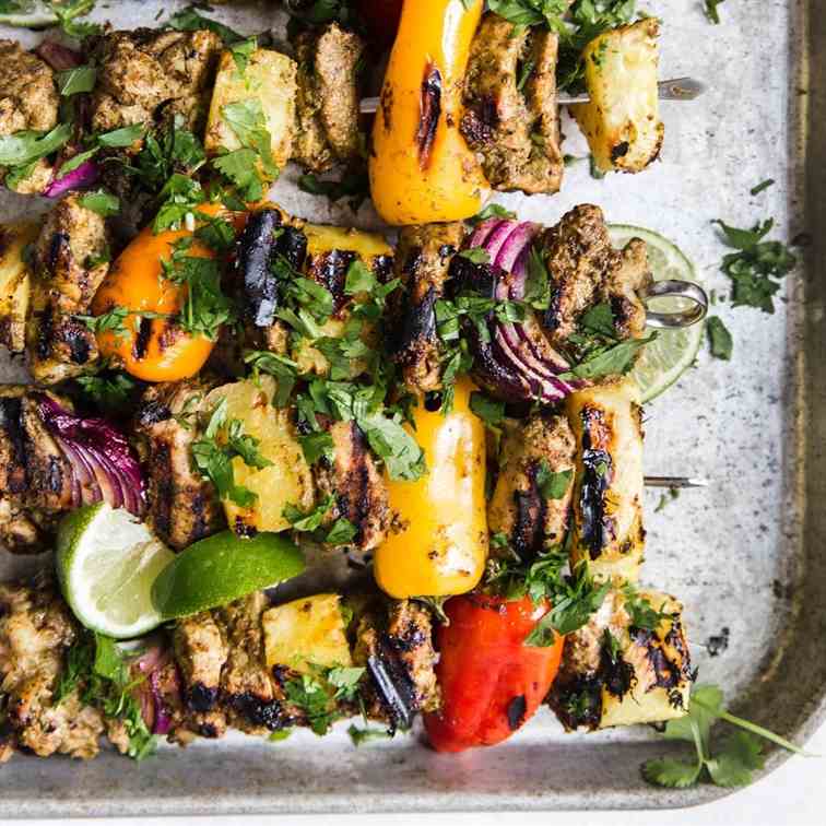 Grilled Jerk Chicken Kebabs