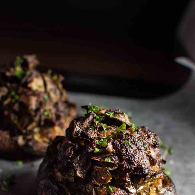 Sausage Stuffed Portobello Mushrooms