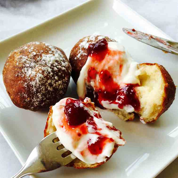 Yummy jammy doughnuts