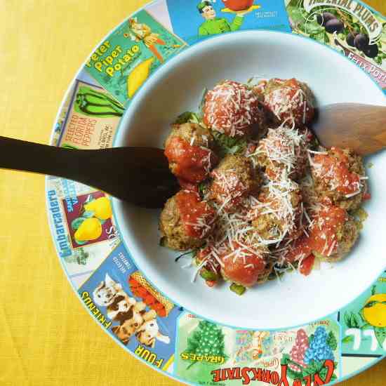 Porcupine Meatballs and Zoodles