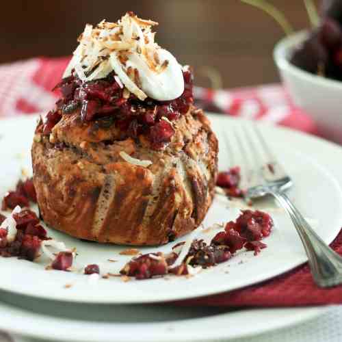 Coconut Cherry Breakfast Bake